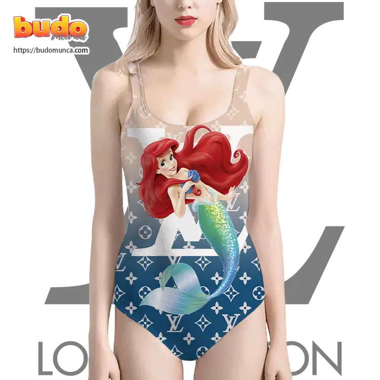 Lv feat ariel princess disney v2 swimsuit louis vuitton gift uninque for women